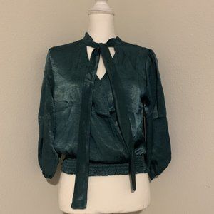 OLM Women Green Blouse, Size L